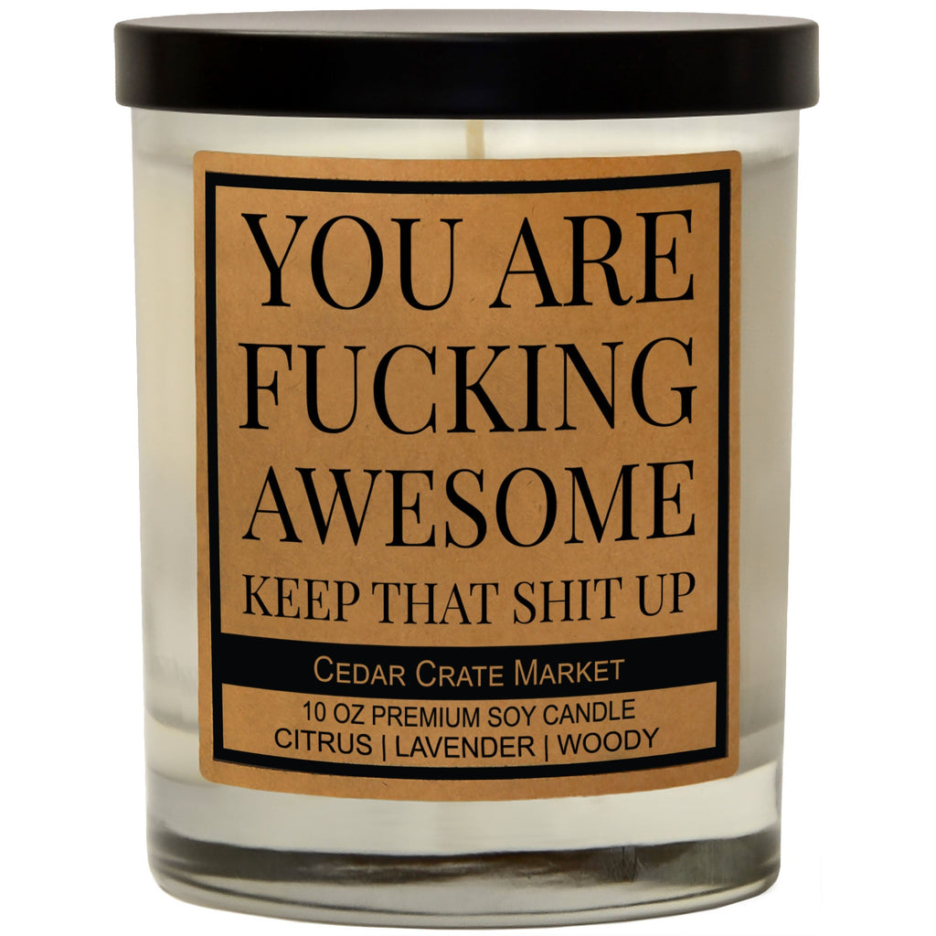 Candles - It's Called Karma And It's Pronounced Haha, Fuck You - Funny  Luxury Scented Candle - Soy Wax Blend - Nice Stuff For Mom