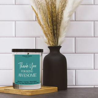 Thank You for Being Awesome Color Candle