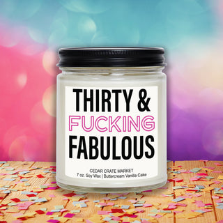 Thirty & Fucking Fabulous Clear Jar