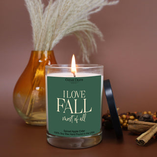 I Love Fall Most Of All Color Candle