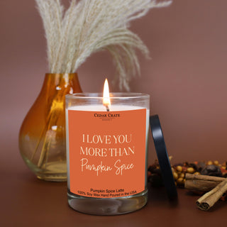 I Love You More Than Pumpkin Spice Color Candle