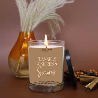 Flannels, Bonfires & S'mores Color Candle