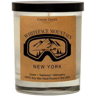 Mountain Ski Goggles Name Drop Kraft Candle